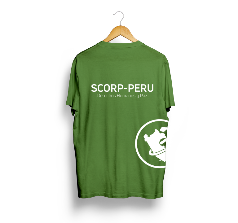 Polo SCORE-PERU verde trasera PNG